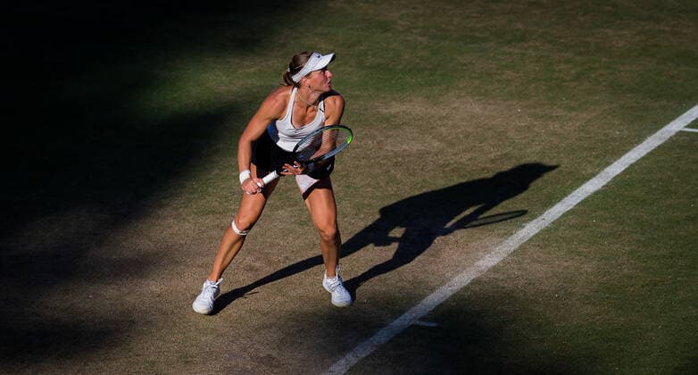 June 18, 2021, BERLIN, GERMANY: Liudmilla Samsonova of Russia in action during the quarter-final of the 2021 bett1open WTA, Tennis Damen 500 tennis tournament against Madison Keys of the United States BERLIN GERMANY - ZUMAa181 20210618_zaa_a181_086 Copyright: xRobxPrangex