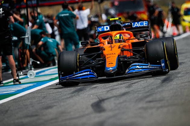 NORRIS Lando (gbr), McLaren MCL35M, action during the Formula 1 Emirates Grand Prix de France 2021, 7th round of the 2021 FIA Formula One World Championship, WM, Weltmeisterschaft from June 18 to 20, 2021 on the Circuit Paul Ricard, in Le Castellet, France - FORMULE 1 : Grand Prix de France - Circuit Paul-Ricard - 18 06 2021 DPPI PANORAMIC  20210618_GOODEN__GO05593