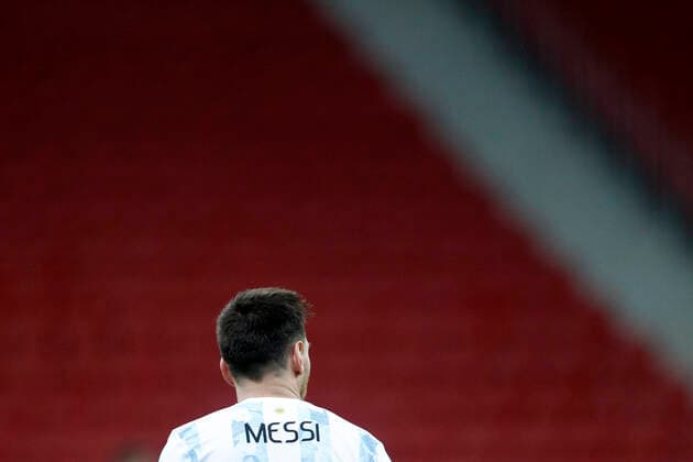 18th June 2021; Mane Garrincha Stadium, Brasilia, Distrito Federal, Brazil; Copa America, Argentina versus Uruguay; Lionel Messi of Argentina  ActionPlus12297555 AdalbertoxMarques