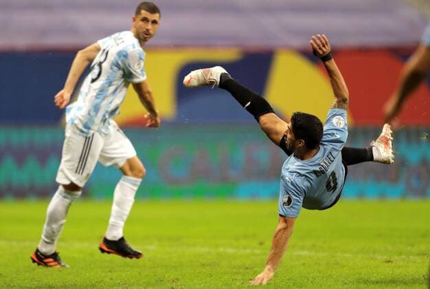 Uruguay’s Luis Suarez during a match for Group A of the Copa America at the Mane Garrincha Stadium in Brasilia, Brazil, 18 June 2021. Argentina - Uruguay !ACHTUNG: NUR REDAKTIONELLE NUTZUNG!  Copyright: xJoedsonxAlvesx AME6755 20210619-637596736826177436