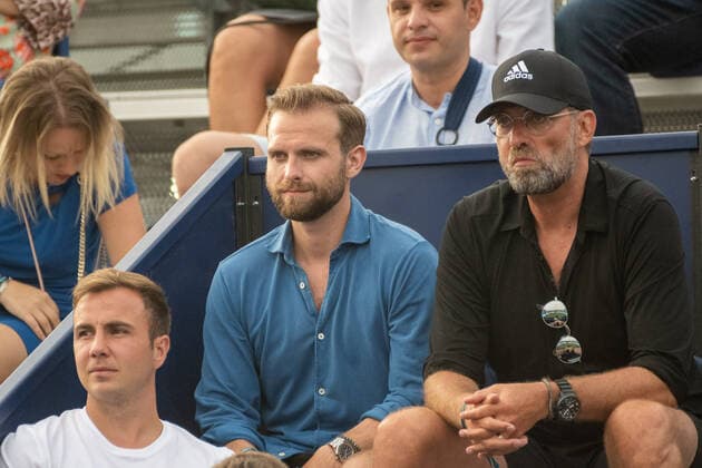 20210618 Mallorca Championships 2021 Opening Ceremony SANTA PONSA, SPAIN JUNE 18 2021 Marc Klopp, Juergen Klopp, Mario Goetze at Mallorca Championships 2021 Opening Ceremony on June 18, 2021 in Santa Ponsa, Santa Ponsa Baleares Spain