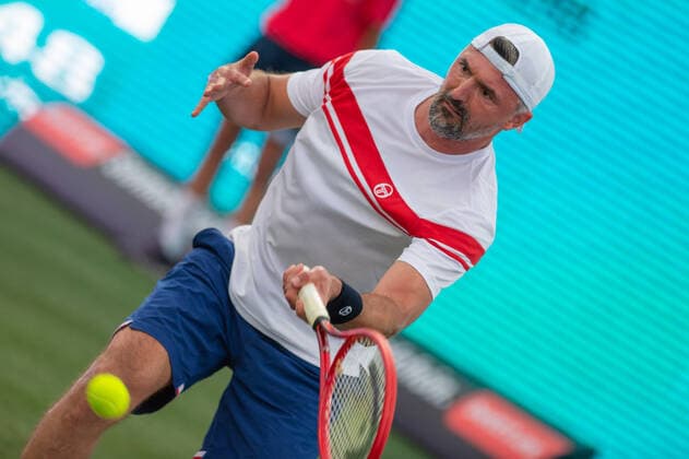 20210618 Mallorca Championships 2021 Opening Ceremony SANTA PONSA, SPAIN JUNE 18 2021 Goran Ivanisevic at Mallorca Championships 2021 Opening Ceremony on June 18, 2021 in Santa Ponsa, Santa Ponsa Baleares Spain