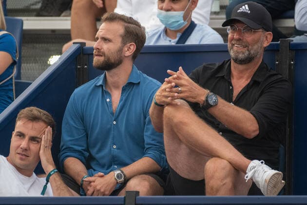 20210618 Mallorca Championships 2021 Opening Ceremony SANTA PONSA, SPAIN JUNE 18 2021 Juergen Klopp, Marc Klopp, Mario Goetze at Mallorca Championships 2021 Opening Ceremony on June 18, 2021 in Santa Ponsa, Santa Ponsa Baleares Spain