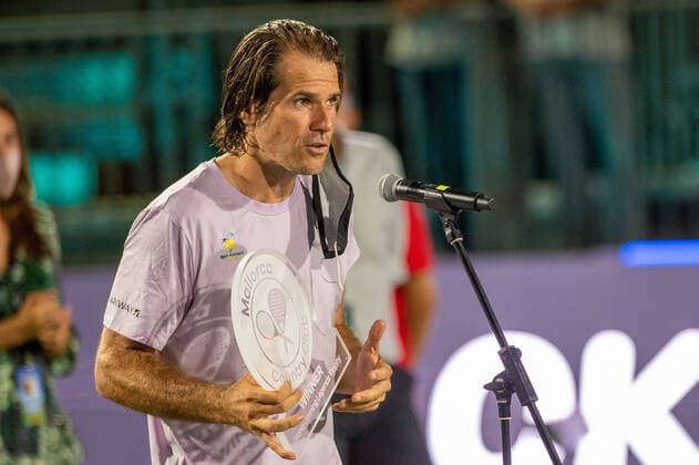 20210618 Mallorca Championships 2021 Opening Ceremony SANTA PONSA, SPAIN JUNE 18 2021 Tommy Haas at Mallorca Championships 2021 Opening Ceremony on June 18, 2021 in Santa Ponsa, Santa Ponsa Baleares Spain
