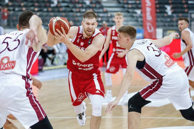 Gliwice, 18.06.2021 POLISH national team, Nationalteam BASKETBALL POLAND GAME Polska - Lotwa NZ Michal Sokolowski , FOT. WOJCIECH FIGURSKI 058sport.pl NEWSPIX.PL --- Newspix.pl  20210618_106__FIG8692