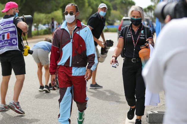 FORMULA 1 FRENCH GRAND PRIX, 19 06 2021 Lewis Hamilton (GBR), Mercedes AMG Petronas W12 arrival during the Formula 1 Emirates Grand Prix De France 2021 at Circuit Paul Ricard, Le Castellet, France on 19 June 2021 Editorial Use Only Copyright: xPhilxDuncanx ESM-0021-0024