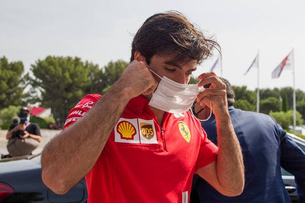 FORMULA 1 FRENCH GRAND PRIX, 19 06 2021 Carlos Sainz (SPA), Scuderia Ferrari SF21 arrival during the Formula 1 Emirates Grand Prix De France 2021 at Circuit Paul Ricard, Le Castellet, France on 19 June 2021 Editorial Use Only Copyright: xPhilxDuncanx ESM-0021-0066