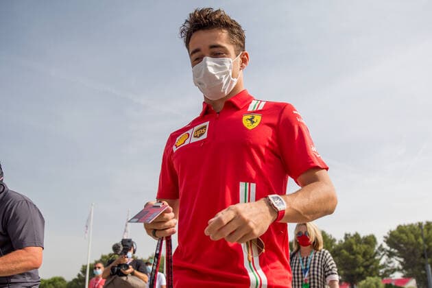 FORMULA 1 FRENCH GRAND PRIX, 19 06 2021 Charles Leclerc (MON), Scuderia Ferrari SF21 arrival during the Formula 1 Emirates Grand Prix De France 2021 at Circuit Paul Ricard, Le Castellet, France on 19 June 2021 Editorial Use Only Copyright: xPhilxDuncanx ESM-0021-0068