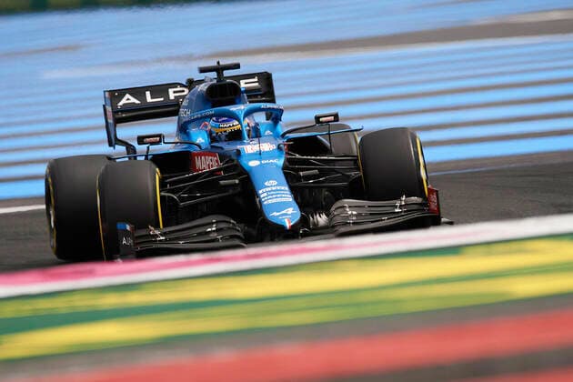 F1 Grand Prix of France - Qualifying Fernando Alonso of Spain driving the (14) Alpine A521 Renault during qualifying ahead of the F1 Grand Prix of France at Circuit Paul Ricard on June 19, 2021 in Le Castellet, France. Le Castellet France breton-f1grandp210619_npri1  Copyright: xJosexBretonx