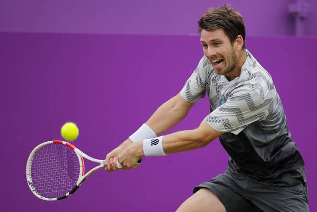 Mandatory Credit: Photo by Ella Ling BPI Shutterstock (12115521al) Cameron Norrie of GBR in action Cinch Championships, Day Six, Tennis, Queens Club, London, UK - 19 June 2021 EDITORIAL USE ONLY No use with unauthorised audio, video, data, fixture lists, club league logos or live services. Online in-match use limited to 120 images, no video emulation. No use in betting, games or single club league player publications. Cinch Championships, Day Six, Tennis, Queens Club, London, UK - 19 June 2021 EDITORIAL USE ONLY No use with unauthorised audio, video, data, fixture lists, club league logos or live services. Online in-match use limited to 120 images, no video emulation. No use in betting, games or single club league player publications. Copyright: xEllaxLing BPI Shutterstockx 12115521al