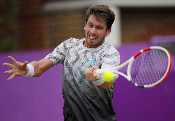 Mandatory Credit: Photo by Ella Ling BPI Shutterstock (12115521bl) Cameron Norrie of Great Britain in action Cinch Championships, Day Six, Tennis, Queens Club, London, UK - 19 June 2021 EDITORIAL USE ONLY No use with unauthorised audio, video, data, fixture lists, club league logos or live services. Online in-match use limited to 120 images, no video emulation. No use in betting, games or single club league player publications. Cinch Championships, Day Six, Tennis, Queens Club, London, UK - 19 June 2021 EDITORIAL USE ONLY No use with unauthorised audio, video, data, fixture lists, club league logos or live services. Online in-match use limited to 120 images, no video emulation. No use in betting, games or single club league player publications. Copyright: xEllaxLing BPI Shutterstockx 12115521bl