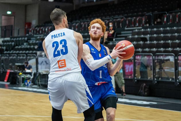 Basketball Hamburg 19 06 2021 Supercup National Team Czech Republic CZE Italy ITA Niccolo Mannion Italy, No 01 Lukas Palyza Czech Republic, No 23