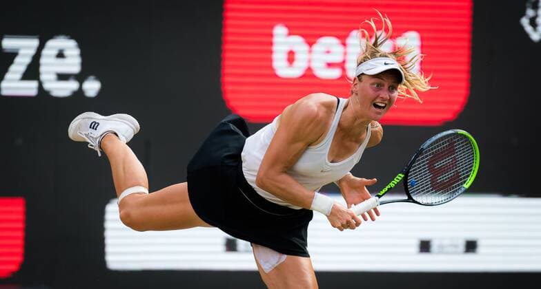 Mandatory Credit: Photo by Rob Prange Shutterstock (12072941aw) Liudmila Samsonova of Belarus in action during the semi-final of the 2021 bett1open WTA, Tennis Damen 500 tennis tournament bett1open Tournament, Tennis, Berlin, Germany - 19 Jun 2021 bett1open Tournament, Tennis, Berlin, Germany - 19 Jun 2021  Copyright: xRobxPrange Shutterstockx 12072941aw