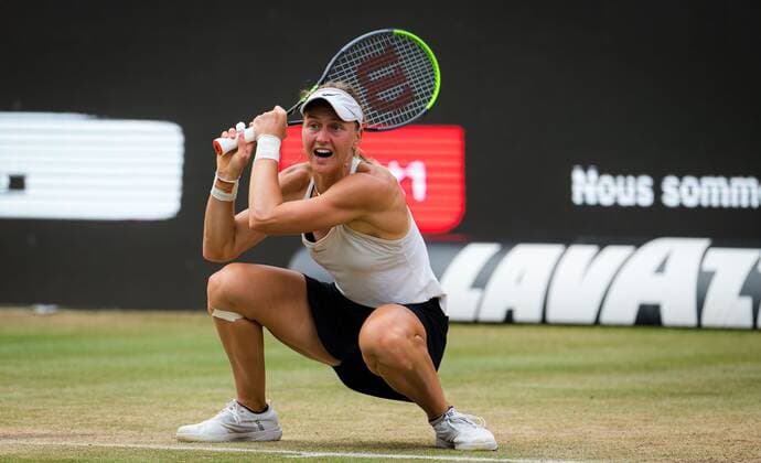 Mandatory Credit: Photo by Rob Prange Shutterstock (12072941bc) Liudmila Samsonova of Belarus in action during the semi-final of the 2021 bett1open WTA, Tennis Damen 500 tennis tournament bett1open Tournament, Tennis, Berlin, Germany - 19 Jun 2021 bett1open Tournament, Tennis, Berlin, Germany - 19 Jun 2021  Copyright: xRobxPrange Shutterstockx 12072941bc