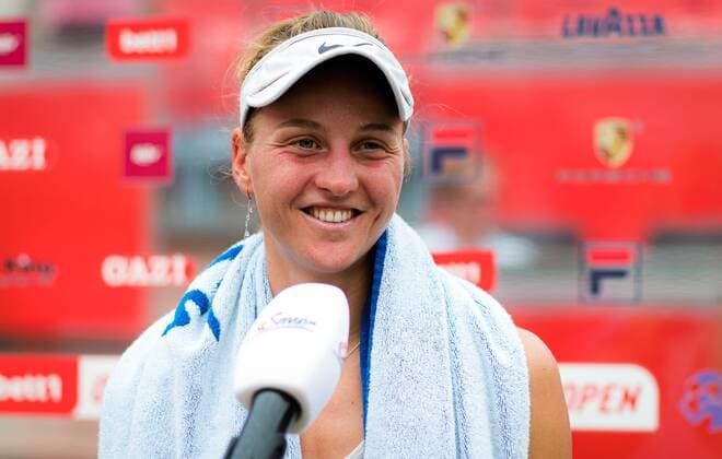 Mandatory Credit: Photo by Rob Prange Shutterstock (12072941bq) Liudmila Samsonova of Russia after winning th semi-final of the 2021 bett1open WTA, Tennis Damen 500 tennis tournament bett1open Tournament, Tennis, Berlin, Germany - 19 Jun 2021 bett1open Tournament, Tennis, Berlin, Germany - 19 Jun 2021  Copyright: xRobxPrange Shutterstockx 12072941bq