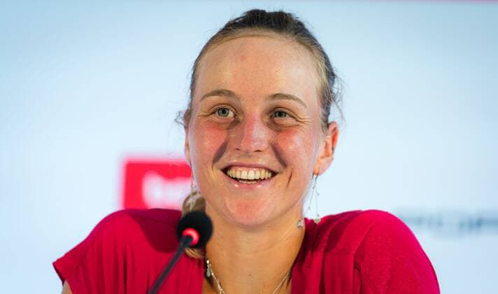 Mandatory Credit: Photo by Rob Prange Shutterstock (12072941bn) Liudmila Samsonova of Russia after winning th semi-final of the 2021 bett1open WTA, Tennis Damen 500 tennis tournament bett1open Tournament, Tennis, Berlin, Germany - 19 Jun 2021 bett1open Tournament, Tennis, Berlin, Germany - 19 Jun 2021  Copyright: xRobxPrange Shutterstockx 12072941bn