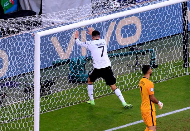 HAVERTZ Kai Team Germany scores the 3 1 against goalkeeper PATRICIO Rui UEFA European Football Championship 2020 preliminary round match Portugal Germany 2 4 on 19 June 2021 in Munich DFL REGULATIONS PROHIBIT ANY USE OF PHOTOGRAPHS as IMAGE SEQUENCES and or QUASI VIDEO