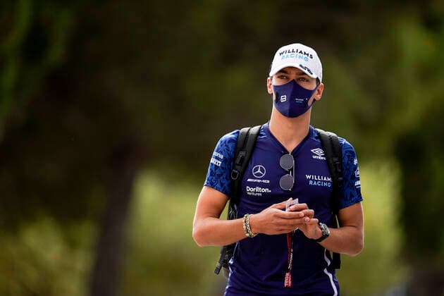 June 20, 2021, Le Castellet, France: GEORGE RUSSEL of Great Britain and Williams Racing is seen arriving at the track ahead of the 2021 FIA Formula 1 French Grand Prix at Circuit Paul Ricard in Le Castellet, France. Le Castellet France - ZUMAg147 20210620_zap_g147_004 Copyright: xJamesxGasperottix