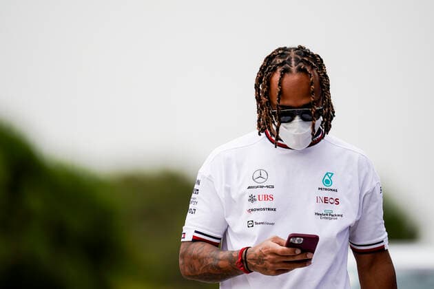 June 20, 2021, Le Castellet, France: LEWIS HAMILTON of Great Britain and Mercedes-AMG F1 Team is seen arriving at the track ahead of the 2021 FIA Formula 1 French Grand Prix at Circuit Paul Ricard in Le Castellet, France. Le Castellet France - ZUMAg147 20210620_zap_g147_018 Copyright: xJamesxGasperottix