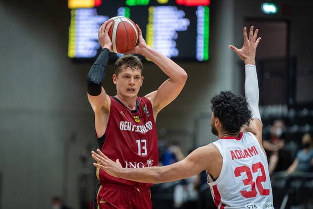 Basketball Hamburg 19 06 2021 Supercup National Team Germany GER Tunisia TUN Moritz Wagner Germany, No 13 Ahmed Addami Tunisia, No 32