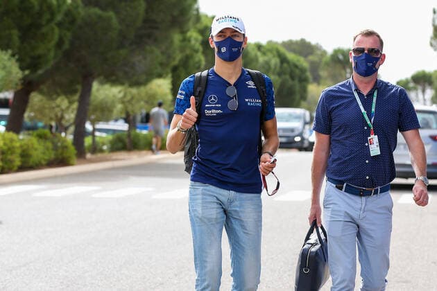 FORMULA 1 FRENCH GRAND PRIX, 20 06 2021 Circuit Paul Ricard, Le Castellet, France on 20 June 2021 George Russell (GBR), Williams FW43B ARRIVAL thumbs up during the Formula 1 Emirates Grand Prix De France 2021 Editorial Use Only Copyright: xPhilxDuncanx ESM-0022-0019
