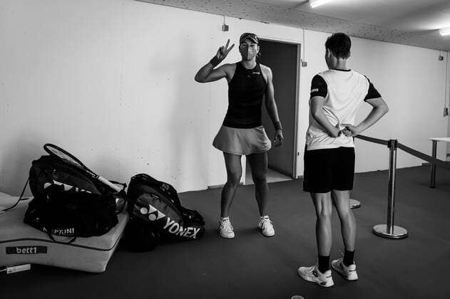 Mandatory Credit: Photo by Rob Prange Shutterstock (12072943e) Nicole Melichar of the United States & Demi Schuurs of the Netherlands before the doubles final of the 2021 bett1open WTA, Tennis Damen 500 tennis tournament bett1open Tournament, Tennis, Berlin, Germany - 20 Jun 2021 bett1open Tournament, Tennis, Berlin, Germany - 20 Jun 2021  Copyright: xRobxPrange Shutterstockx 12072943e