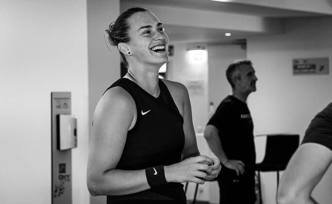 Mandatory Credit: Photo by Rob Prange Shutterstock (12072943c) Aryna Sabalenka of Belarus before the doubles final of the 2021 bett1open WTA, Tennis Damen 500 tennis tournament bett1open Tournament, Tennis, Berlin, Germany - 20 Jun 2021 bett1open Tournament, Tennis, Berlin, Germany - 20 Jun 2021  Copyright: xRobxPrange Shutterstockx 12072943c