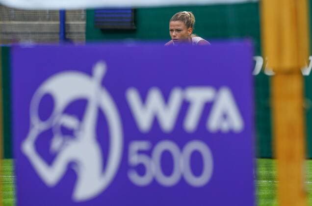 Mandatory Credit: Photo by Dave Shopland BPI Shutterstock (12115545c) Camila Giorgi from Italy during her final qualifying round win Viking International Championships, Day Two, Tennis, Eastbourne, East Sussex, UK - 20 June 2021 EDITORIAL USE ONLY No use with unauthorised audio, video, data, fixture lists, club league logos or live services. Online in-match use limited to 120 images, no video emulation. No use in betting, games or single club league player publications. Viking International Championships, Day Two, Tennis, Eastbourne, East Sussex, UK - 20 June 2021 EDITORIAL USE ONLY No use with unauthorised audio, video, data, fixture lists, club league logos or live services. Online in-match use limited to 120 images, no video emulation. No use in betting, games or single club league player publications. Copyright: xDavexShopland BPI Shutterstockx 12115545c