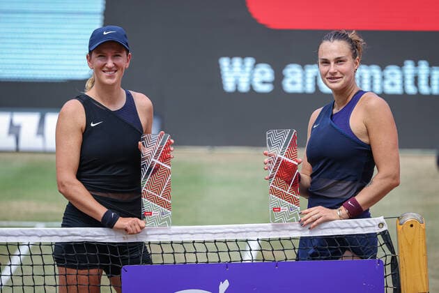 In the picture winners 2021 Victoria AZARENKA BLR and Aryna SABALENKA BLR doubles final, bett1open 2021, Berlin, LTTC Rot Weiß Steffi Graf Stadion, 20 06 2021,