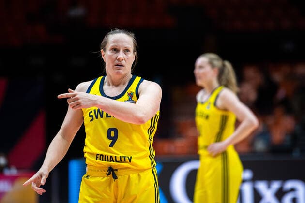 210620 Elin Eldebrink of Sweden during the FIBA Women s Eurobasket match between Sweden and Belarus on June 20, 2021 in Valencia Photo Maxim ThorÃ BILDBYRAN kod MT MT0192 basket basketball national team fiba women s eurobasket basket em sverige sweden belarus vitryssland dam bbeng dag 4,  Copyright: MAXIMxTHORE BB210620MT047