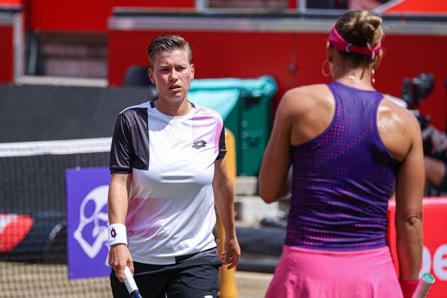 In the picture Demi SCHUURS NED and Nicole MELICHAR USA doubles final, bett1open 2021, Berlin, LTTC Rot Weiß Steffi Graf Stadion, 20 06 2021,