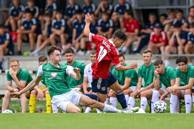 f li Simon Goetz Schweinfurt, 6 Sandro Porta Unterhaching, 10 in duel, duel, tackle, dynamic, action, action, 6 20 2021, Unterhaching Germany , Football, Relegation to A Junior Bundesliga, SpVgg Unterhaching U19 1 FC Schweinfurt 05 U19 xslx
