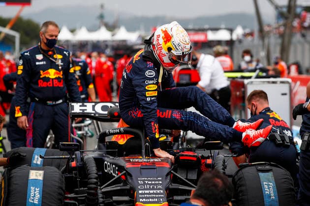 VERSTAPPEN Max (ned), Red Bull Racing Honda RB16B, portrait during the Formula 1 Emirates Grand Prix de France 2021, 7th round of the 2021 FIA Formula One World Championship, WM, Weltmeisterschaft from June 18 to 20, 2021 on the Circuit Paul Ricard, in Le Castellet, France FORMULE 1 : Grand Prix de France - Circuit Paul-Ricard - Le Castellet - 20 06 2021 DPPI Panoramic  _GDN8081