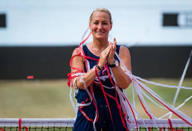 Mandatory Credit: Photo by Rob Prange Shutterstock (12072943ag) Barbara Rittner after the final of the 2021 bett1open WTA, Tennis Damen 500 tennis tournament bett1open Tournament, Tennis, Berlin, Germany - 20 Jun 2021 bett1open Tournament, Tennis, Berlin, Germany - 20 Jun 2021  Copyright: xRobxPrange Shutterstockx 12072943ag