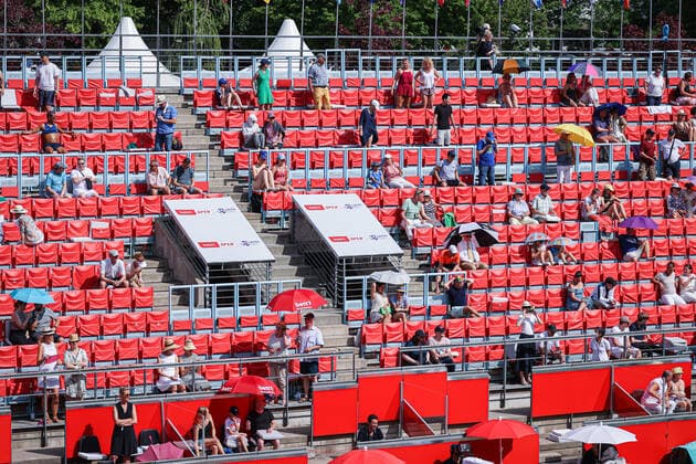 In the picture spectators on the final day at the Steffi Graf Stadion singles final, bett1open 2021, Berlin, LTTC Rot Weiß Steffi Graf Stadion, 20 06 2021,