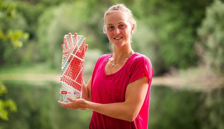 Mandatory Credit: Photo by Rob Prange Shutterstock (12072943bd) Liudmila Samsonova of Russia with the champions trophy after the final of the 2021 bett1open WTA, Tennis Damen 500 tennis tournament bett1open Tournament, Tennis, Berlin, Germany - 20 Jun 2021 bett1open Tournament, Tennis, Berlin, Germany - 20 Jun 2021  Copyright: xRobxPrange Shutterstockx 12072943bd