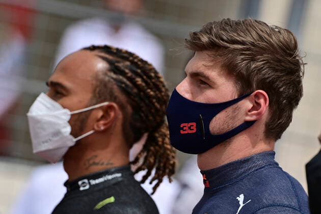 44 Lewis Hamilton GBR, Mercedes AMG Petronas F1 Team , 33 Max Verstappen NED, Red Bull Racing , F1 Grand Prix of France at Circuit Paul Ricard on June 20, 2021 in Le Castellet, France Photo by HOCH ZWEI Le Castellet France