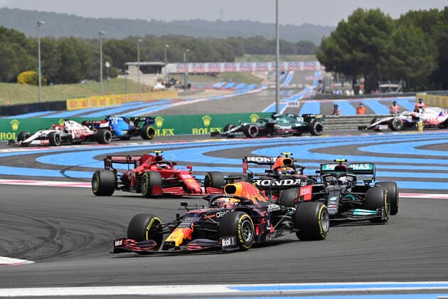33 Max Verstappen NED, Red Bull Racing , 77 Valtteri Bottas FIN, Mercedes AMG Petronas F1 Team , F1 Grand Prix of France at Circuit Paul Ricard on June 20, 2021 in Le Castellet, France Photo by HOCH ZWEI Le Castellet France