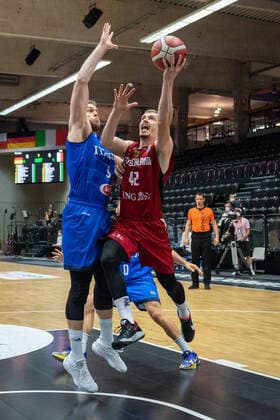 Basketball Hamburg 20 06 2021 Supercup National Team Germany GER Italy ITA Andreas Obst Germany, No 42 Nicolo Melli Italy, No 09