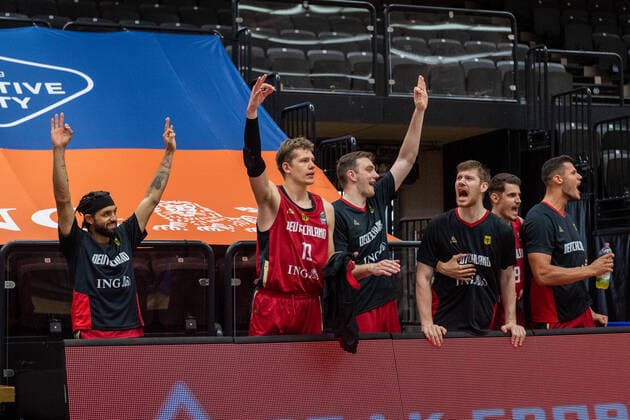 Basketball Hamburg 20 06 2021 Supercup National Team Germany GER Italy ITA Cheers Germany