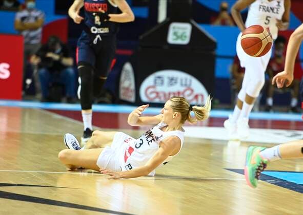 Marine Johannes of France pictured during FIBA Women s Eurobasket match between France and Russia on JUNE 20, 2021 in Strasbourg BASKET BALL : France vs Russie - Eurobasket Feminin - 20 06 2021 PhilippeCrochet Panoramic 