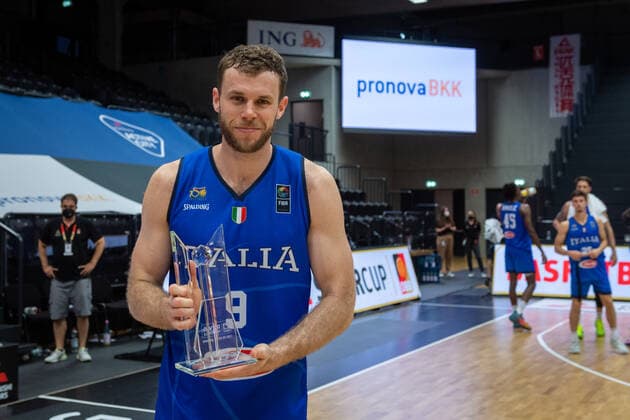 Basketball Hamburg 20 06 2021 Supercup National Team Germany GER Italy ITA Nicolo Melli Italy, No 09 2 Place