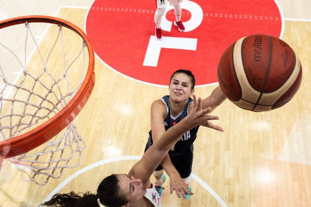 210620 Veronika Remenarova of Slovakia during the FIBA Women s Eurobasket match between Spain and Slovakia on June 20, 2021 in Valencia Photo Maxim ThorÃ BILDBYRAN kod MT MT0193 basket basketball national team fiba women s eurobasket basket em spanien spain slovakien slovakia dam bbeng dag 4,  Copyright: MAXIMxTHORE BB210620MT192