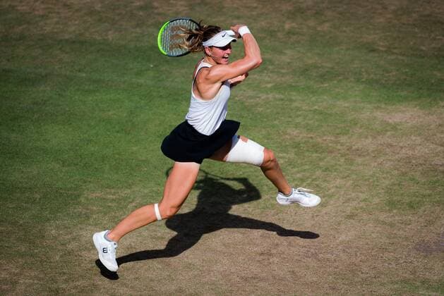 Mandatory Credit: Photo by Rob Prange Shutterstock (12072943cf) Liudmila Samsonova of Russia in action during the final of the 2021 bett1open WTA, Tennis Damen 500 tennis tournament bett1open Tournament, Tennis, Berlin, Germany - 20 Jun 2021 bett1open Tournament, Tennis, Berlin, Germany - 20 Jun 2021  Copyright: xRobxPrange Shutterstockx 12072943cf