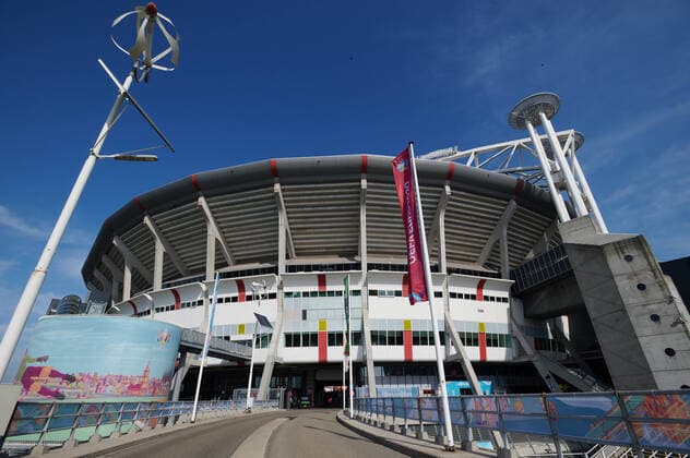 AMSTERDAM, NETHERLANDS - JUNE 17, 2021: Johan Cruijff ArenA (Amsterdam Arena). EURO 2020. The football match Austria vs Netherlands Copyright: xVitaliixKliuievx