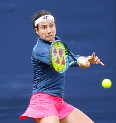 Mandatory Credit: Photo by Dave Shopland BPI Shutterstock (12163770aj) Anastasija Sevastova action Viking International Championships, Day Four, Tennis, Eastbourne, East Sussex, UK - 22 June 2021 EDITORIAL USE ONLY No use with unauthorised audio, video, data, fixture lists, club league logos or live services. Online in-match use limited to 120 images, no video emulation. No use in betting, games or single club league player publications. Viking International Championships, Day Four, Tennis, Eastbourne, East Sussex, UK - 22 June 2021 EDITORIAL USE ONLY No use with unauthorised audio, video, data, fixture lists, club league logos or live services. Online in-match use limited to 120 images, no video emulation. No use in betting, games or single club league player publications. Copyright: xDavexShopland BPI Shutterstockx 12163770aj