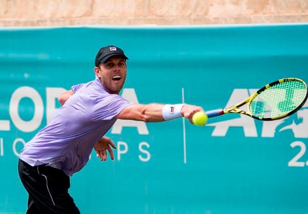 US tennis player Sam Querrey in action against Spanish Roberto Carballe during their Mallorca Championships ATP, Tennis Herren 250 tennis tournament s round of 16 match held at Mallorca Country Club in Santa Ponca, Mallorca, Balearic islands, Spain, 22 June 2021. Mallorca Championships ATP 250 tennis tournament !ACHTUNG: NUR REDAKTIONELLE NUTZUNG!  Copyright: xATIENZAx GRAF5797 20210622-4c549b49fbb06af9075ed0094fe64d24ea61fa3c