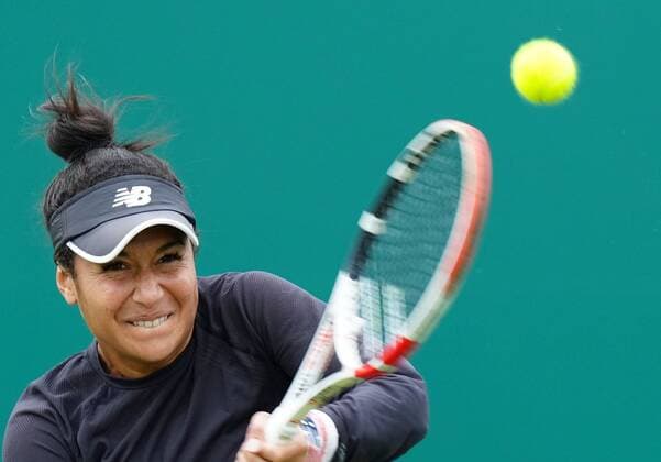 Mandatory Credit: Photo by Dave Shopland BPI Shutterstock (12163770cd) Great Britain s Heather Watson action Viking International Championships, Day Four, Tennis, Eastbourne, East Sussex, UK - 22 June 2021 EDITORIAL USE ONLY No use with unauthorised audio, video, data, fixture lists, club league logos or live services. Online in-match use limited to 120 images, no video emulation. No use in betting, games or single club league player publications. Viking International Championships, Day Four, Tennis, Eastbourne, East Sussex, UK - 22 June 2021 EDITORIAL USE ONLY No use with unauthorised audio, video, data, fixture lists, club league logos or live services. Online in-match use limited to 120 images, no video emulation. No use in betting, games or single club league player publications. Copyright: xDavexShopland BPI Shutterstockx 12163770cd