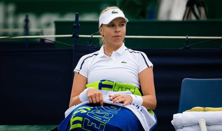 Mandatory Credit: Photo by Rob Prange Shutterstock (12163992cf) Anett Kontaveit of Estonia in action during the first round at the 2021 Viking International WTA, Tennis Damen 500 tennis tournament Viking International Championships, Day Four, Tennis, Eastbourne, East Sussex, UK - 22 June 2021 EDITORIAL USE ONLY No use with unauthorised audio, video, data, fixture lists, club league logos or live services. Online in-match use limited to 120 images, no video emulation. No use in betting, games or single club league player publications. Viking International Championships, Day Four, Tennis, Eastbourne, East Sussex, UK - 22 June 2021 EDITORIAL USE ONLY No use with unauthorised audio, video, data, fixture lists, club league logos or live services. Online in-match use limited to 120 images, no video emulation. No use in betting, games or single club league player publications.  Copyright: xRobxPrange Shutterstockx 12163992cf