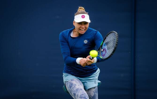 Mandatory Credit: Photo by Rob Prange Shutterstock (12163992ct) Vera Zvonareva of Russia in action during the first round at the 2021 Viking International WTA, Tennis Damen 500 tennis tournament Viking International Championships, Day Four, Tennis, Eastbourne, East Sussex, UK - 22 June 2021 EDITORIAL USE ONLY No use with unauthorised audio, video, data, fixture lists, club league logos or live services. Online in-match use limited to 120 images, no video emulation. No use in betting, games or single club league player publications. Viking International Championships, Day Four, Tennis, Eastbourne, East Sussex, UK - 22 June 2021 EDITORIAL USE ONLY No use with unauthorised audio, video, data, fixture lists, club league logos or live services. Online in-match use limited to 120 images, no video emulation. No use in betting, games or single club league player publications.  Copyright: xRobxPrange Shutterstockx 12163992ct